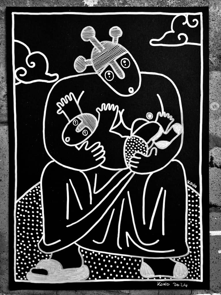 Une œuvre d'art monochrome.