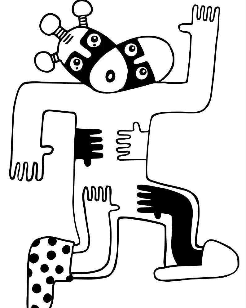 Une œuvre d'art monochrome.