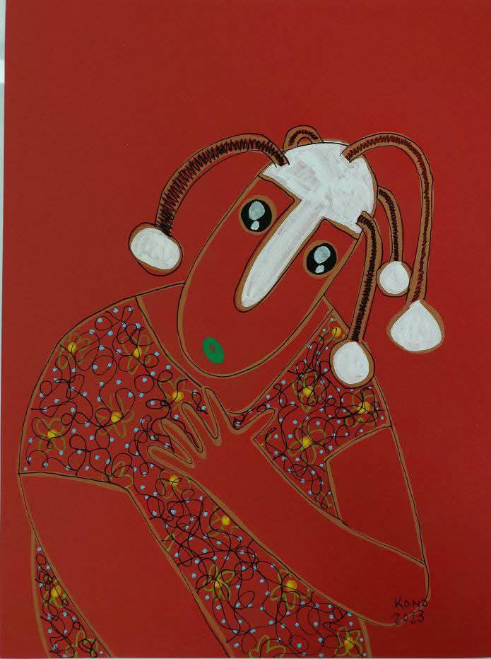 Une œuvre d'art monochrome.